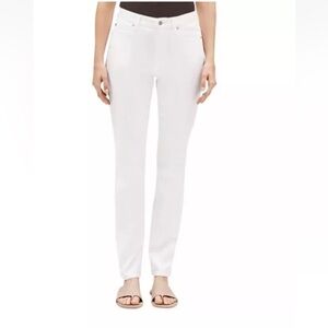 Eileen Fisher Jeans  Size 6 Organic Cotton Stretch Straight Denim White